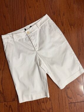 Ralph Lauren High waste white Bermuda shorts - size 6